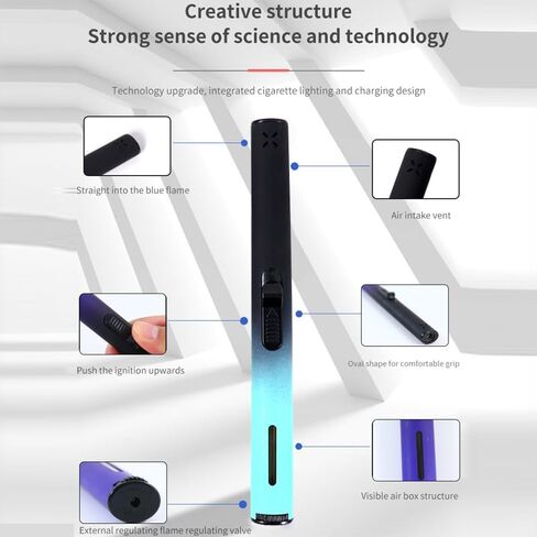 3 قطع من ولاعة شعلة البيوتان، ولاعة شعلة قابلة لإعادة الملء، 7.9 بوصة، ولاعة لهب نفاث قابلة للتعديل، ولاعة قلم طويلة للشواء والشواء والتخييم (الغاز غير متضمن) in Kuwait