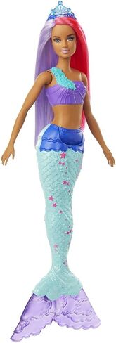 Barbie Dreamtopia Mermaid Doll, 12-inch, Pink and Purple Hair, with Tiara, Gift for 3 to 7 Year Olds in Saudi Arabia