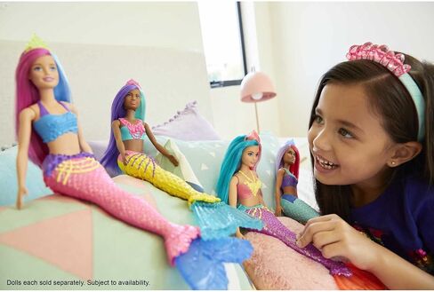 Barbie Dreamtopia Mermaid Doll, 12-inch, Pink and Purple Hair, with Tiara, Gift for 3 to 7 Year Olds in Saudi Arabia
