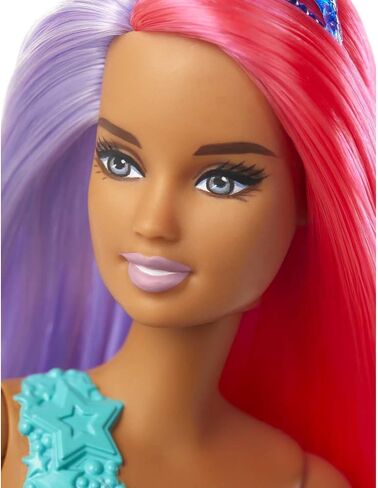Barbie Dreamtopia Mermaid Doll, 12-inch, Pink and Purple Hair, with Tiara, Gift for 3 to 7 Year Olds in Saudi Arabia