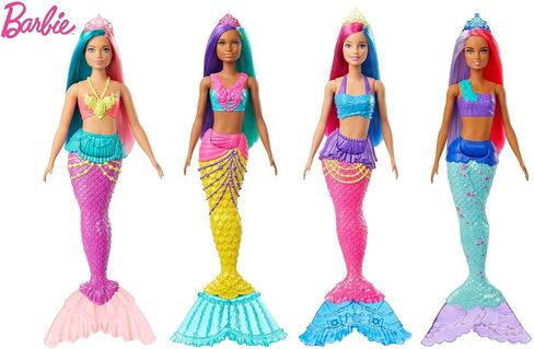 Barbie Dreamtopia Mermaid Doll, 12-inch, Pink and Purple Hair, with Tiara, Gift for 3 to 7 Year Olds in Saudi Arabia