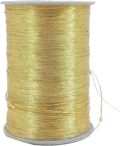 Zari Metallic Threads 0.1 MM (1 Roll) Silver Color for Aari Work Sewing Embroidery Garment Needlework Crafts in Saudi Arabia