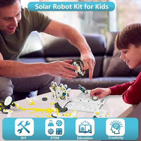 ألعاب مجموعة الروبوتات الشمسية 13 في 1 من ديوجو للأولاد بعمر 8 9 10 11 12 عامًا، مشاريع العلوم والتكنولوجيا والهندسة والرياضيات للأطفال من سن 8 إلى 12 عامًا، مجموعة ألعاب علمية للبناء، مجموعة روبوتات تعمل بالطاقة الشمسية، هدايا عيد ميلاد للأطفال للأولاد و in Kuwait