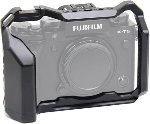 قفص كاميرا لـ FujiFilm X-T5، قفص لكاميرا Fujifilm X-T5 مع مدمج، قفص لـ Fuji XT5 يتضمن فتحات ملولبة 1/4 بوصة / 3/8 بوصة، وفتحات تحديد موقع 1/4 بوصة / 3/8 بوصة -A007 in Kuwait