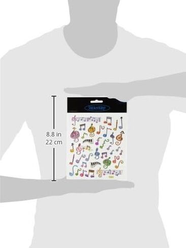 Tattoo King Multicolored Stickers, Music Notes (Pack of 2) in Saudi Arabia