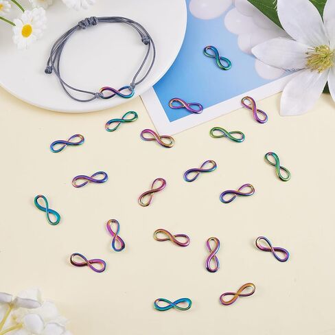 Alloy Cross Angel Wings Moon Flower Charms Pendant Rainbow Color Charms for Bracelet Necklace Earrings Jewelry Making DIY Craft Supplies in Saudi Arabia