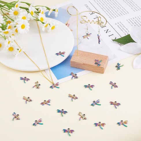 Alloy Cross Angel Wings Moon Flower Charms Pendant Rainbow Color Charms for Bracelet Necklace Earrings Jewelry Making DIY Craft Supplies in Saudi Arabia