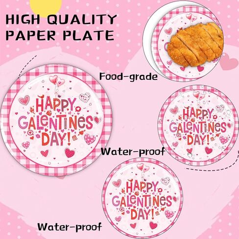 مستلزمات يوم جالنتين 2024، أدوات مائدة يوم جالنتين، أطباق مناديل، أكواب لتزيين حفلات عيد جالنتينا (20 ضيفًا) in Kuwait