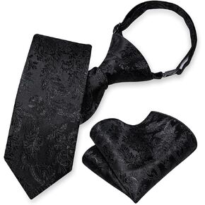 Silk Pre Tied Zipper Boys Tie Adjustable Necktie for Kid Wedding Graduation School Uniforms