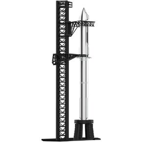 BiKiBao SpaceX Starship Rocket Model Set NASA Model - Spacecraft Heavy Falcon 9 Booster Launcher Static Model - Desktop Ornament Collectible Gift for Space Lover (Starship Model Set（Replica）)