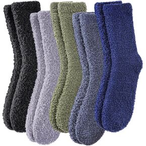 MQELONG Fuzzy Socks for Men & Women Cozy Fluffy Winter Warm Slipper Socks Microfiber Soft Home Sleeping Socks