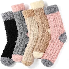 Premillow Fuzzy Socks for Women, Cozy Slipper Socks for Women, Women Soft Socks, Winter Thick Warm Sleeping Socks