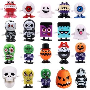 20 Pack Halloween Wind Up Toys Assortments for Kids, Wind Up Toy Bulk for Halloween Party Favors Goody Bag Filler Stuffers (halloween 20 PCS)
