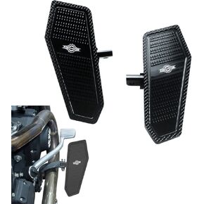 Black 8.5" Long Rider's Mini Floorboard Foot Pedal Pad Fits for Harley Davidson 2017-Before FX Dyna Softail FXDB FXD FXDF FXDWG FXSB FXST FXSTS FXSTSB (Black) in Kuwait