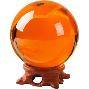 Small Green Crystal Ball 60mm/2.3 inch with Rose Wooden Stand and Gift Box for lensball Photography,Fortune Teller,Feng Shui, Witchcraft Decor,Scrying,Magic,Crystal Orb Prop Decorative Glass Sphere in Kuwait