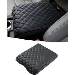GIANT PANDA Custom Fit Center Console Cover for Toyota - Waterproof Faux Leather Armrest Center Cover - Full Protection - Black (RAV4 2019-2024, RAV4) in Saudi Arabia