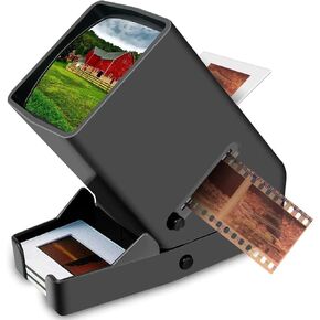35mm Slide Viewer LED Transparency Viewer, 3X Magnification, Handheld Viewer for 35mm Slides & Film Negatives