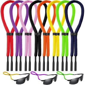 8 Pack Floating Sunglass Straps,Unisex Sunglasses Strap,8 Color Eyeglass Chain Eyewear Retainer,Foam Eyeglass Holder Strap,Sports Glasses Straps Sunglass Keepers Cord Lanyard (Multicolor-A)