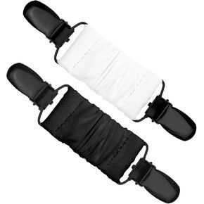 2Pcs Dress Clips Back Cinch,Sweater Clips,Waist Cincher Clip Travel Hat Clips for Tightening your Clothes(Black + White)