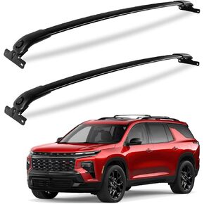 220Lbs Roof Rack Cross Bars Compatible with Chevrolet Chevy Traverse 2022 2023 2024 (with Raised Side Rails)，Aluminum Roof Rails Crossbars Rooftop Cargo Basket Carrier Bag Luggage Rails