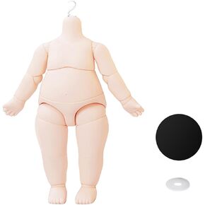YMY Big pear-Shaped Doll Body Small 1/6 Size S-Hook for BJD ob Joint Doll Toys Movable Cute Body Hand Set Doll Accessories (Milky White)