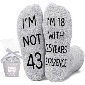 43rd Birthday Gifts Ideas for Men - Socks for 43 Year Old Middle Aged Man, 43rd Birthday Gifts for Him, 43 Year Old Gifts for Male