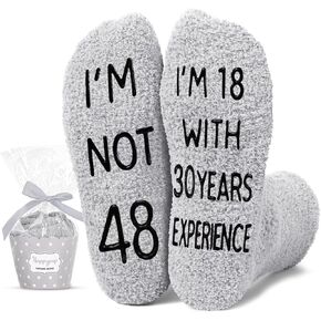 48th Birthday Gifts Ideas for Men - Socks for 48 Year Old Middle Aged Man, 48th Birthday Gifts for Him, 48 Year Old Gifts for Male