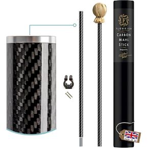 33'' Carbon Fiber Mahl Stick- 3x lighter than most aluminium mahl sticks. 7 year warranty included. (2 piece MEDIUM- 33in)