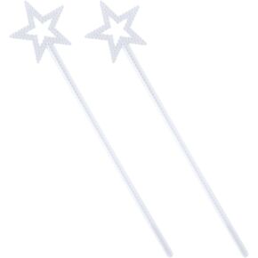 قطعتان من عصا النجوم مقاس 33 سم، عصا إلف باتون الملاك، عصا الملاك الجنية، عصا طلاء للأميرات، وحفلات أعياد الميلاد، وحفلات الزفاف، والهالوين، وعيد الميلاد، وإكسسوارات الملابس التنكرية (وردي) in Kuwait