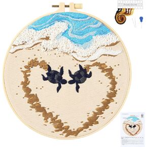 Crafmanoe Halloween Embroidery Starter Kits for Beginners Adults, Fall Pumpkin Stamped Cross Stitch Kits for Beginners Adults, Crow Gothic Embroidery Needlepoint Kits, Hoops, Fabric and Video Tutorial