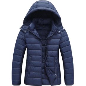 Women's Water-Resistant Puffer Jacket Quilted Warm Winter Coat Ultra Light Weight Short Down Jacket