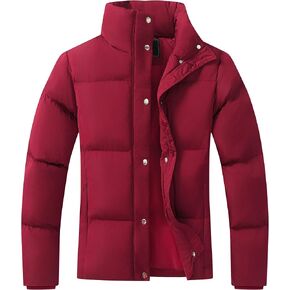 GIMECEN Women's Winter Coat Full-Zip Down Jacket Waterproof Puffer Coat Warm Parkas Long Sleeve Outerwear