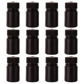 Amber Reagent Bottle HDPE Wide Mouth Round Plastic Bottles, 6 pcs of 250ml Sample Sealing Storage Container for Laboratories, Classrooms, or Storage at Home, LVAL003