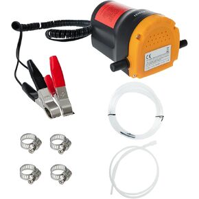 Oil Extractor Pump 12V 60W Oil Change Pump Extractor Electric Oil Extractor Pump for Oil Change Portable Oil Pump Extractor with 4 Hose Clamps for Boat, Motorcycle, Truck, RV, ATV