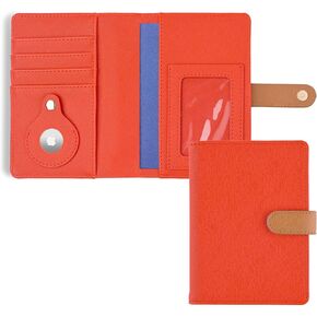 The Passport Wallet - Premium Travel Passport Wallet and Cover with Secure Magnetic Strap, Multiple Card Slots, & Concealed AirTag Slot- Ideal for International Travelers - Red