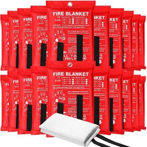 Jerify 8 Pack Fire Blanket for Home Emergency Fire Blanket 47 x 47 Inch Kitchen Fire Suppression Blanket Fiberglass Fire Blanket Flame Retardant Protection and Heat Insulation (Red) in Kuwait