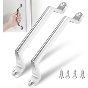 RV Grab Door Handle, Heavy Duty 304 Stainless Steel for RV, Trailer, Camper, Motor Home, Cargo Trailer, Boat (2PCS with Screws)