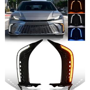 DRL w/Turn Signals for 2025 Toyota Camry SE XSE Fog Lights Daytime Running Lights Front Bumper Accent Lights for 9th Gen Camry Accessories(NOT FIT LE XLE)