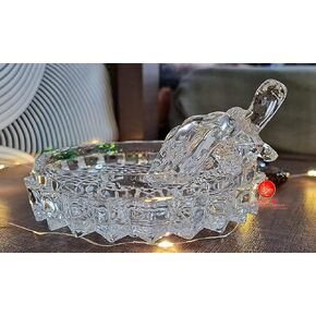 Saudeep India Vastu Feng Shui Crystal Turtle Tortoise with Plate for Good Luck Feng Shui Tortoise Turtle Best Gift for Career & Luck