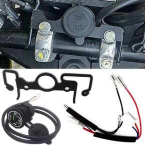 Compatible for Honda Navi 110 2022-2024 Motorcycle Phone USB Quick Charge 3.0 Type-c PD Dual USB Port + Adapter Wire Harness + Mount Bracket