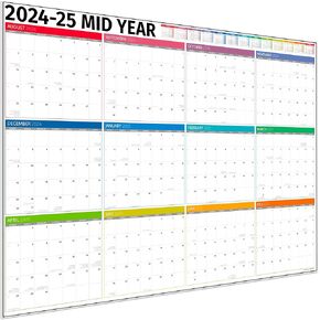 Academic Planner 2024-2025 – Mid Year Daily Planner 2024-2025 - Budget Planner, Daily Planner, Student Planner - University, Teacher, Back to School Supplies Calendar 2024-2025 – Folded Boxes Edition