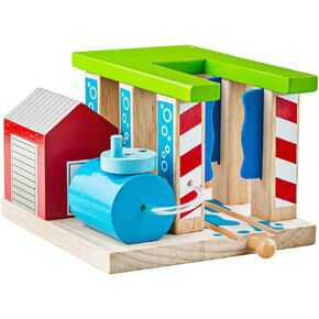 Bigjigs Rail, Wooden Train Washer, Wooden Toys, Bigjigs Train Accessories, Train Wash, Wooden Train Sets, Trains for Kids, Wooden Toys for 3 4 5 Year Olds
