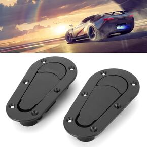 Locking Hood Pins,Universal Racing Car Bonnet Plus Flush Hood Latch Pin Key without Lock Kit Black