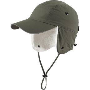 Connectyle Winter Earflap Hat for Men Women Sherpa-Lined Baseball Cap Water-Resistant Reflective Adjustable Sports Hat
