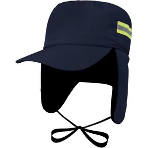 PURFUN Men Women Reflective Trapper Hat Winter Windproof Earflap Cap Workwear Hat Night Cycling Running Ski Cap Hunting Hat