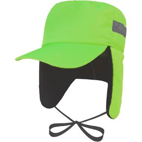 PURFUN Men Women Reflective Trapper Hat Winter Windproof Earflap Cap Workwear Hat Night Cycling Running Ski Cap Hunting Hat