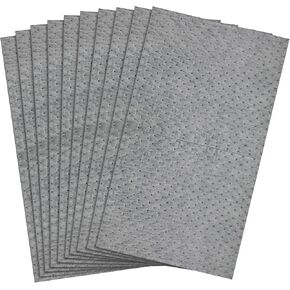 10 Pieces Oil Absorbent Pads 17 x 30 Inch Water Absorbent Mat Gray Oil Spill Mat Weight Dimpled Pad Garage Accessories Oil Spill Universal Pads for Absorbing Protecting Home Garage Basement