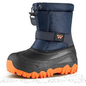Snow Boots for Kids Boys Winter Warm Waterproof Insulated Fleece Lined for Big Kids Outdoor Child Hiking Boots