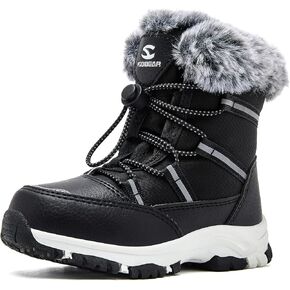 HOBIBEAR Boys Girls Toddler Snow Boots Waterproof Slip Resistant Outdoor Winter Boot Shoes(Toddler/Little Kids/Big Kids)