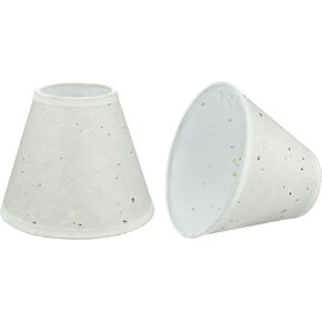 Aspen Creative 32116-2 Small Hardback Empire Shape Chandelier Clip-On Lamp Shade, 3" Top x 6" Bottom x 5" Slant Height, CLIPON Construction-2 Pack, Off-White, 2 Piece